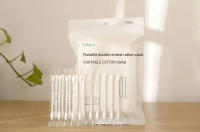 100PCS Bastones De Papel Para Cosméticos Desechables Cabezas De Algodón Individualmente Empaquetados Para Viajes Portátiles Y Sanitarios - details 0