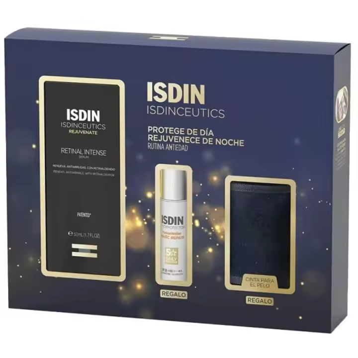Isdinceutics Retinal Intense Sérum 50 ml + Regalo Fotoprotector Fusión Water Magic Repair 10 ml Y Cinta Para El Pelo Pack - 1