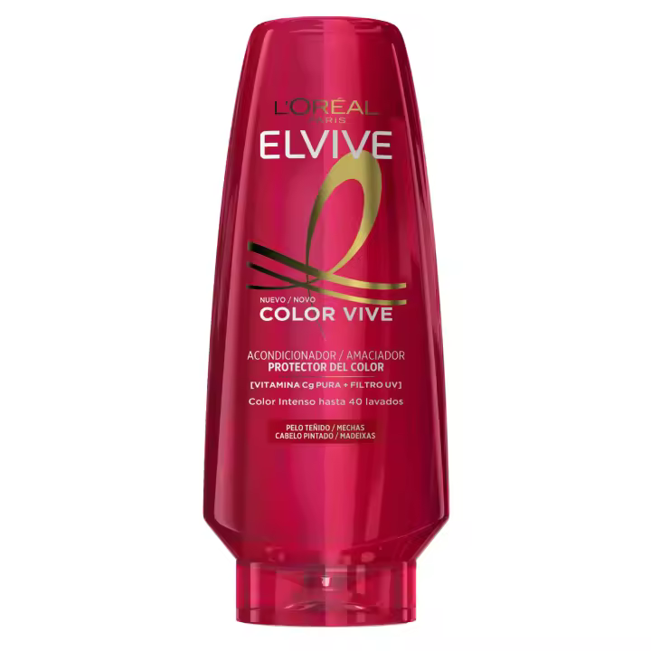 L’ORÉAL PARIS | Rutina Elvive Color Vive Recarga Ecopack de Champú, Mascarilla, Champú, Acondicionador y Aceite Protector Para Pelo Teñido - 1
