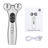 Rodillo facial, instrumento de belleza inteligente EMS, 12 modos, 9 velocidades, pulso 4D, instrumento de adelgazamiento facial, masajeador facial en V - details 5