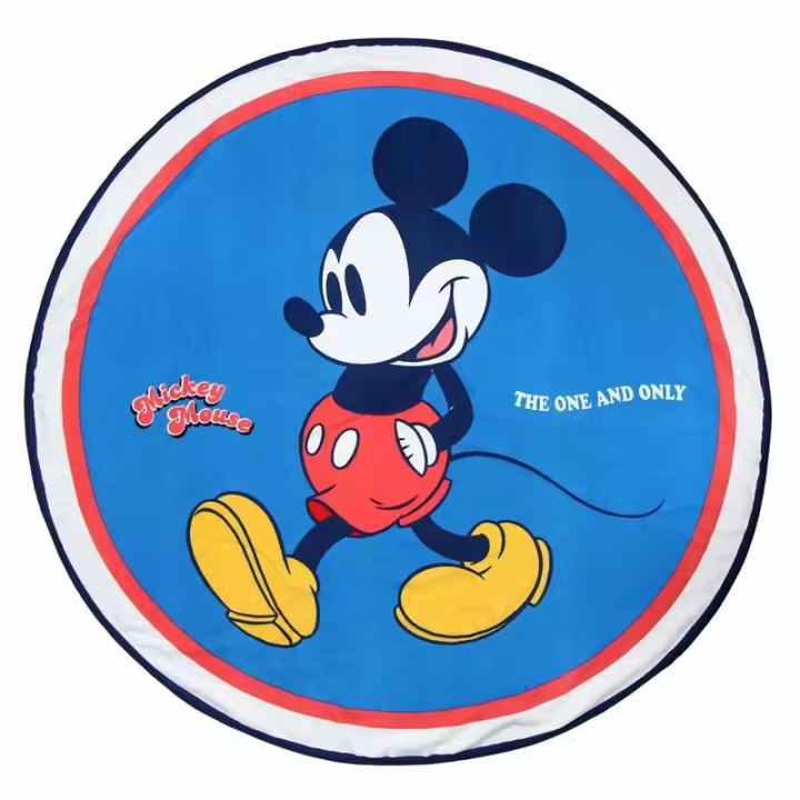 Cerdá Toalla de Playa Redonda Mickey Mouse 130 Cm - Absorbente y Suave - 1