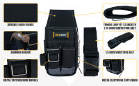 Bolsa De Herramientas Portátil Con Clip De Cinturón Organizador Mini De Utilidades Para Eléctricos Carpinteros Y Construcción Material De Poliéster - details 1