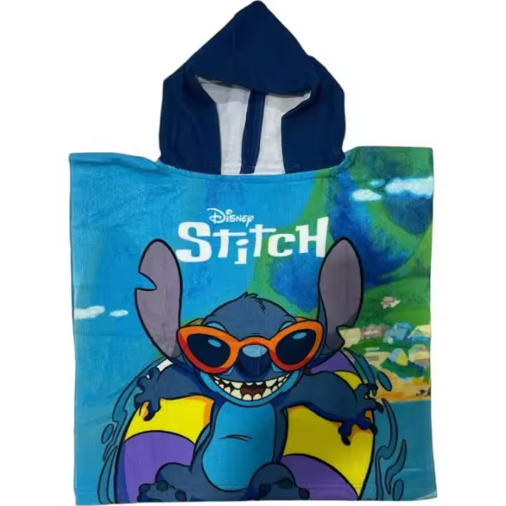 Cyp Poncho Toalla Stitch Disney Microfibra Producto Oficial Absorbente - 1