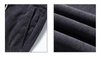 Pantalones Casuales De Corduroy Para Hombre Cintura Elástica Estilo Clásico Moda Comoda Talla Recta Negro Gris Caqui Primavera Otoño - details 23