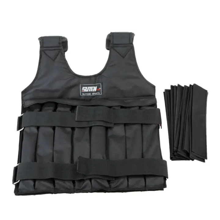 Chaleco De Entrenamiento Ajustable Con Peso Para Boxeo Y Gimnasio Máximo 50kg Vestido De Ejercicio Fitness Unisex - 1
