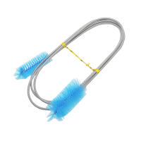 Cepillo De Limpieza Para Acuario Con Cabeza Flexible En Acero Inoxidable Doble Cabeza Para Tubo De Agua Y Aire Limpiador De Tanque De Peces - details 5