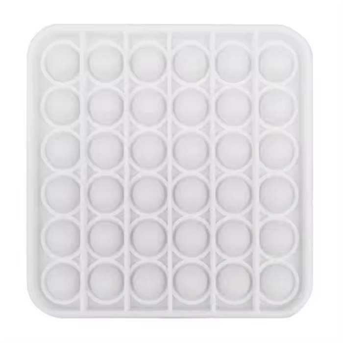 Cosas Certified Pop It - Fidget Anti Stress Toy Bubble Toy Silicona Cuadrado Blanco - 1