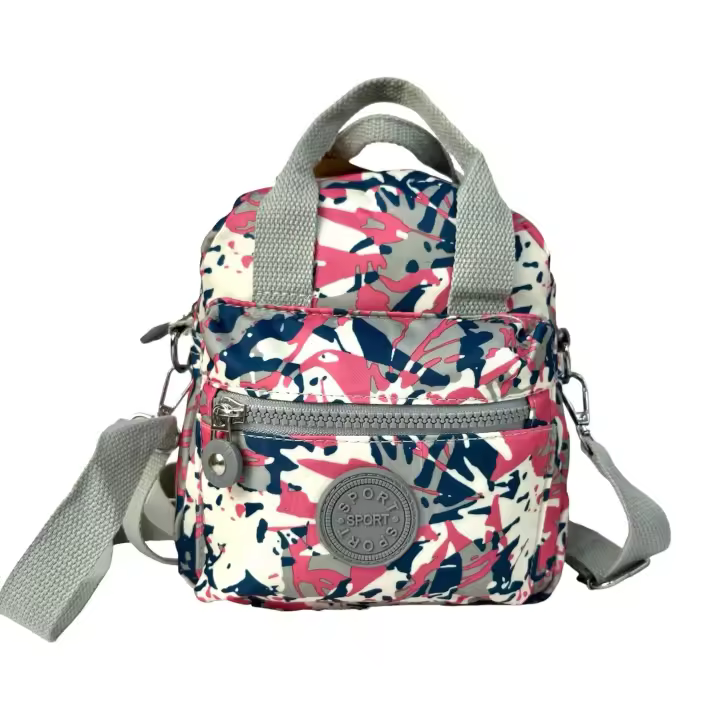 MEJORADA Bandolera para mujer con tela espampada,impermeable,material 100% poliéster，Medida 20cm×18cm×8cm - 1