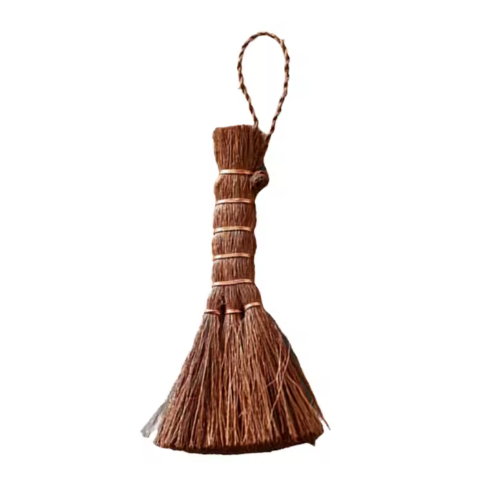 Cepillo De Mano Para Limpieza Manual Eco-amigable Fibra De Palma Para Lavado De Vajilla Y Despensa Herramienta De Aspiradora De Oficina Con Correa Color Aleatorio - 1