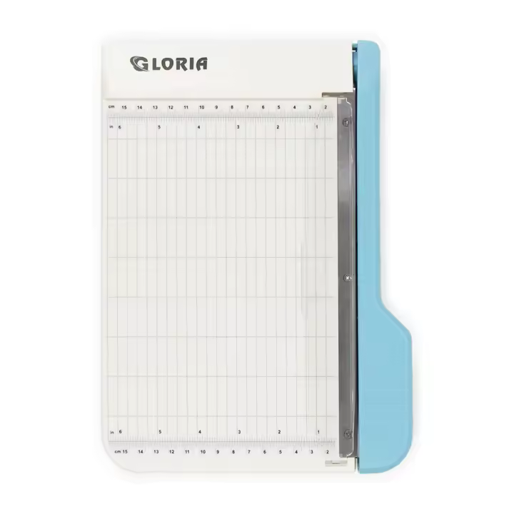10444-21 Cortador de papel manual portátil - Cizalla de palanca grande– Guillotina Manual de plástico resistente con palanca, compacta y ligera – Ideal para Oficina, Escuela, Papelería o Uso Doméstico - 1