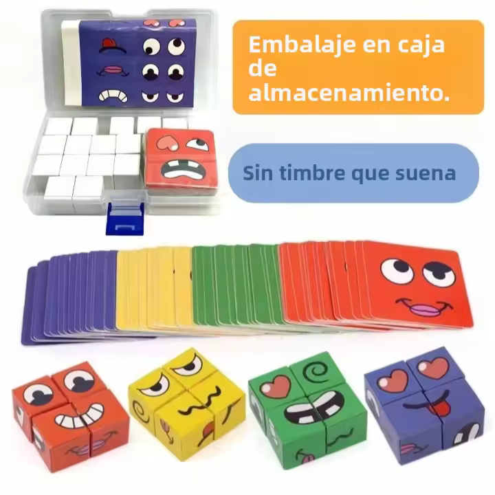 Juguetes Educativos De Construcción Inteligentes Para Niños Expresiones Faciales Juego De Mesa Divertido Para Padres E Hijos - 1