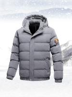 Parka gruesa con capucha para hombre, chaqueta cálida, chaqueta de moda de marca, Parka informal clásica de invierno, novedad de 2024 - details 7