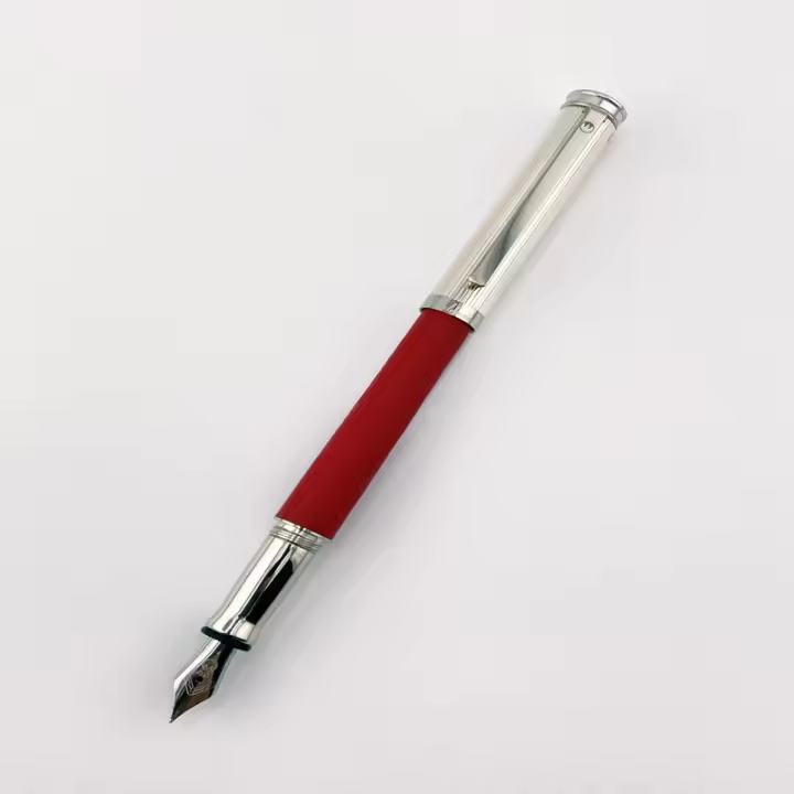 Pluma Estilográfica Waldmann Solon Piel Roja - 1