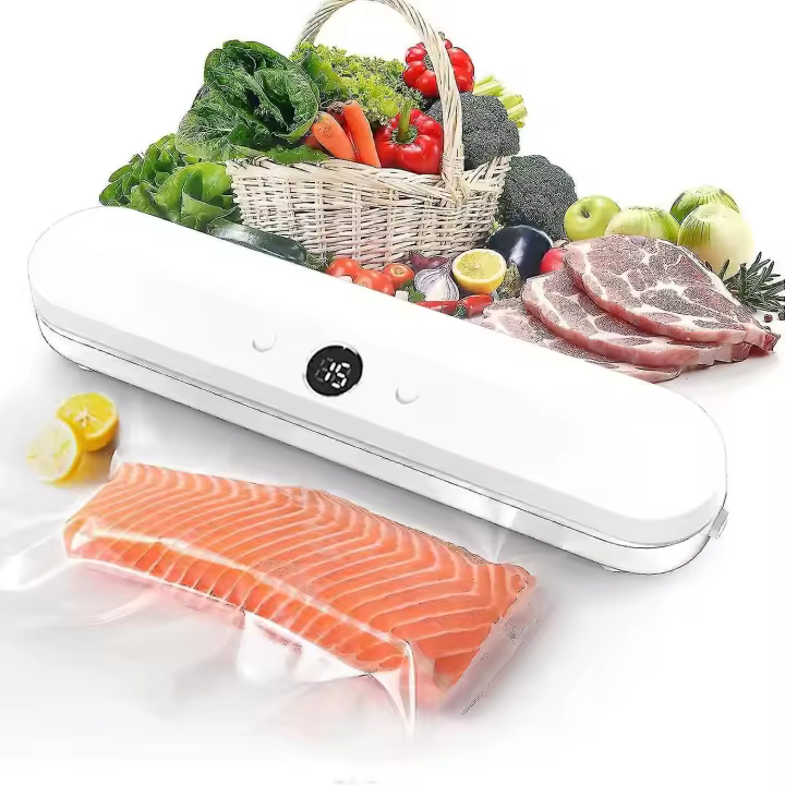 Automatic Vacuum Sealing Machine, With 10 Vacuum Seal Bags,dry/humidity/powder Vacuum Sealing Machine For Food Storage, Led Display Vacuum Sealing Mac - 1