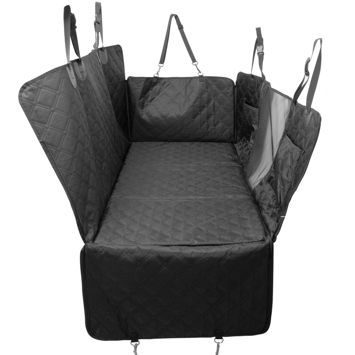 Nobleza Extensor de Asiento Trasero para Perros, Funda Coche Perro Asiento Trasero Impermeable con Parte Inferior Dura, Protector Coche Perros Asiento Trasero, Apto para Todos los Coches, L164*W131cm