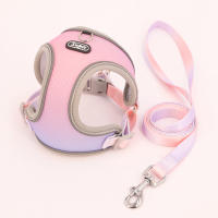 Harnés Para Perro De Tamaño Pequeño Y Medio Con Correa Ombre Set De Harnés Y Correa Para Mascotas Material Poliéster - details 1
