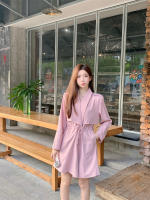 Abrigo De Trench Elegante Para Mujer plus Talla Primavera/Otoño Con Cierre De Cordón Estilo Coreano Casual Versátil Con Bolsillos - details 9
