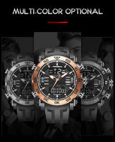 Reloj De Pulsera Deportivo Para Hombre FOXBOX Lujo Cuarzo Impermeable Militar Dual Display Luminoso Reloj De Mano - details 10