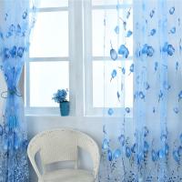 Cortinas De Voile Tulle 100x200cm Patrón De Tulipán Transparente Para Dormitorio Sala De Estar Balcón Cocina Cortina Solánea - details 9