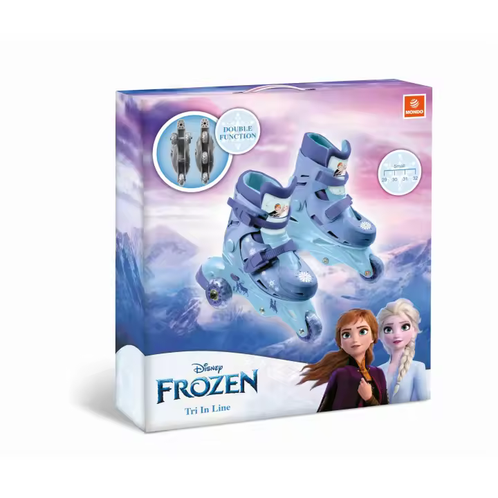 MONDO TOYS - DISNEY FROZEN TALLA S – PATINETE 3 RUEDAS EN LINEA FROZEN - PATINETE AJUSTABLE - RUEDAS DE PVC - TALLA S/M 29/32 - REGALO PARA NIÑOS Y NIÑAS - SUPERDIVERTIDO - PRODUCTO OFICIAL - MR POPYE - 1