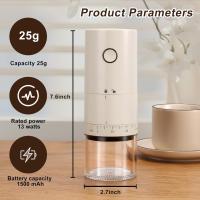 Molinillo de café eléctrico portátil, compacto y automático, con función de molienda múltiple, recargable por USB. - details 0