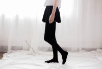 Medias De Rodilla Extendidas Para Niñas 1 Par Altura 180 Cm Longitud 80 Cm Colores Negro Blanco Y Gris Medias De Punto - details 5