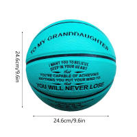 Balón De Baloncesto Estándar Tamaño 7 Para Entrenamiento Con Grabado 'To My Son' Regalo Deportivo Para Cumpleaños Material De Cuero PU Color Azul - details 4