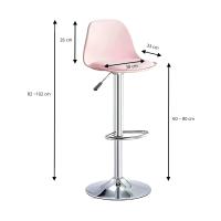 LUTODY - Silla bar, Uso interior, Taburete moderna alta elevación, Asiento de polipiel cuero sintético, Estructura metálica metal de acero, Palanca para subir bajar de asiento, Resistente y fácil de limpiar, Giratoria 360º, Para hogar casa escritorio desp - details 7