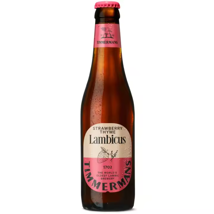 6 uds x Timmermans Strawberry Thyme 33Cl cerveza Belga tipo lambic con fresa - 1