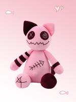 Gato Zombie De Halloween Muñeco De Peluche Animal Suave Rosa Kawaii Muñeco De Peluche Cojín Decoración Para El Hogar Regalo - details 0
