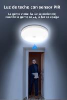 Lámpara De Techo LED Moderna Con Sensor De Movimiento 20W 30W 40W 110V 220V Luz Inteligente Para Sala De Estar Instalación Suelta Material PC Y PVC - details 1