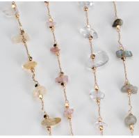 Cadena De Piedras De Cristal Natural Para DIY Joyería Hechas a Medida Cadena De Grava Natural Para Creación De Joyas - details 2