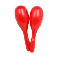 Paquete De 1 Pares De Martillos De Arena Redondos Para Niños Instrumentos De Percusión Educativos De Plástico Rojo Para Regalos De Cumpleaños O Orff - details 0