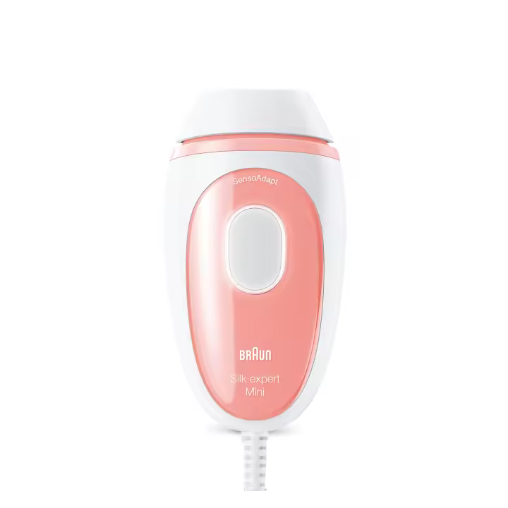 Braun IPL Silk·Expert Mini PL1000 - Depiladora de luz pulsada (IPL) de ultima generación para mujer, depilación permanente del vello visible, blanca/rosa, facil, segura y eficiente - 1