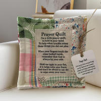 Pray Quilt Con Cruz Interior Hecho a Mano Colchón Colorido Regalo Para Ti Amigo Familia Sostenedor De Sueños Estilo Clásico - details 5