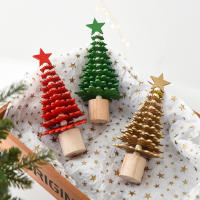 Adorno Navideño De Madera En Forma De Copina Con 10 Capas Miniárea De Árbol De Navidad Decoración De Fiesta Y Hogar - details 2