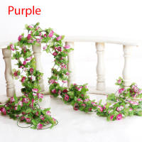 Guirnalda De Flores Artificiales De Rosa Y Hiedra Verde MissDeer 230cm Para Decoración De Casamiento Hogar Jardín Y Navidad Adorno De Pared - details 6