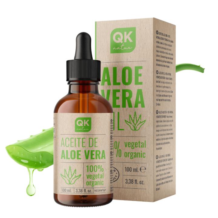 QKnatur- Aceite de Aloe Vera 100ml - Hidratante y Natural - Botella de vídrio - Para rostro, cuerpo y cabello — oferta en Miravia