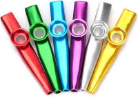 Kazoo De Metal Instrumento Musical Flauta Con Diáfragma Y Boca Para Guitarra Buen Compañero Cultural Y Artístico - details 6