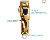 Cortador De Pelo Kemei KM-TX1 KM-2010 KM-1949 Profesional Recargable Para Hombres Corte De 0.5-10 Mm Acero Inoxidable Plata Y Oro - details 2