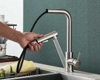 Grifo De Cocina De Acero Inoxidable 304 Con 2 Modos Grifo Moverse Para Fregadero Con Mezclador De Agua Caliente Y Fría Tapón De Spra No Incluido - details 6