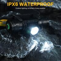 Linterna Frontal LED Potente 3000LM Impermeable Recargable USB D10 L2 Para Camping Pesca Torcha Frontal De Bicicleta Cueva Correr Senderismo - details 6