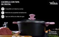 LA MOUSTACHE Cacerola de Aluminio Fundido con Antiadherente y Tapa de Cristal - Compatible con Todas las Cocinas, Incluida Inducción, Sin PFOA - details 0