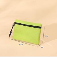 Bolsa De Monedas Mini De Tela Algodón Para Hombres Y Mujeres Cierre De Cremallera Estilo Casual Color Sólido Bolsa De Almacenamiento Para Niños - details 1