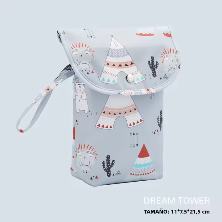 Bolso De Diaper Para Bebé Organizador Portátil De Viaje Al Aire Libre Mini Bolsa De Pañales Para Carrito Reutilizable Almacenamiento Para Mami - 1