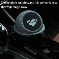 Bote de basura de coche con tapa, pequeño plástico impermeable almacenamiento de residuos cubo de basura para oficina hogar dormitorio, accesorios de coche (gris) - details 2