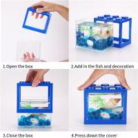 Acuario De Peces Miniatura Creativa DIY Bloques De Construcción Desmontables Para Escritorio Decoración Para Hogar Y Oficina Caja De Alimentación Para Betta - details 2