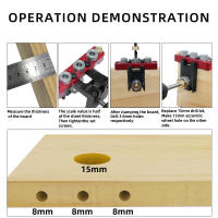 Kit De Guía De Perforación Para Agujeros De Bolsillo Ajustable 3 En 1 Localizador De Agujeros Herramienta De Madera Para Muebles - details 15