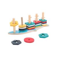 Nenitus Juguete Montessori 1 2 3 años, Juguete Montessori con Formas geométricas apilables, Juguete Educativo, Regalo niños pequeños y bebés, Juguete niño. - details 0