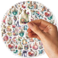 46pcs INS Viento Perfume Botella Retro Graffiti Pegatina DIY Decoración Para Laptop Taza De Agua Maleta Clásico Juguete PVC Impermeable - details 3